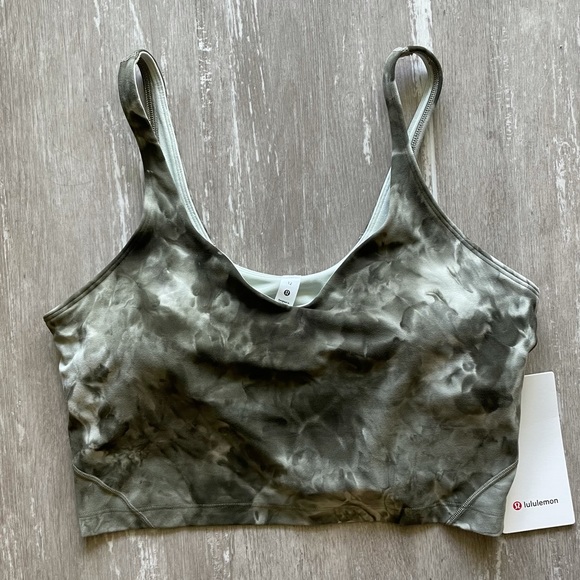 Lululemon Align Cropped Tank Top - Diamond Dye Olive - Picture 2 of 7